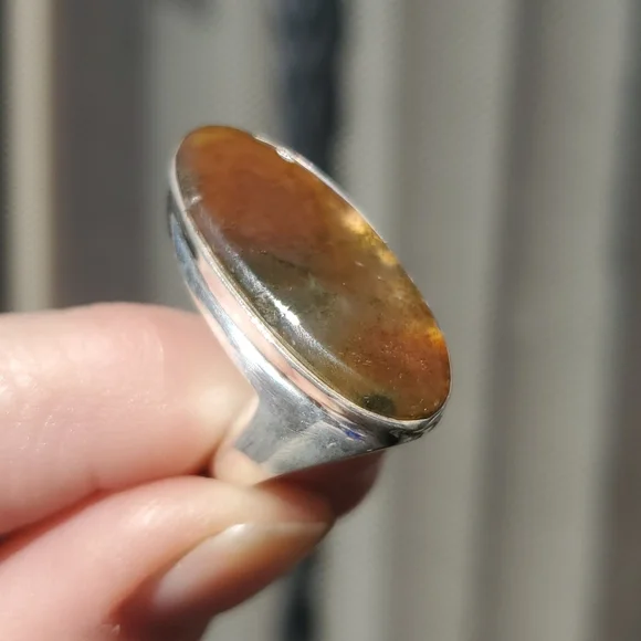 New Men's Bloodstone 925 Silver Ring. - Picture 10 of 12